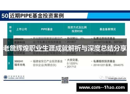 老詹辉煌职业生涯成就解析与深度总结分享